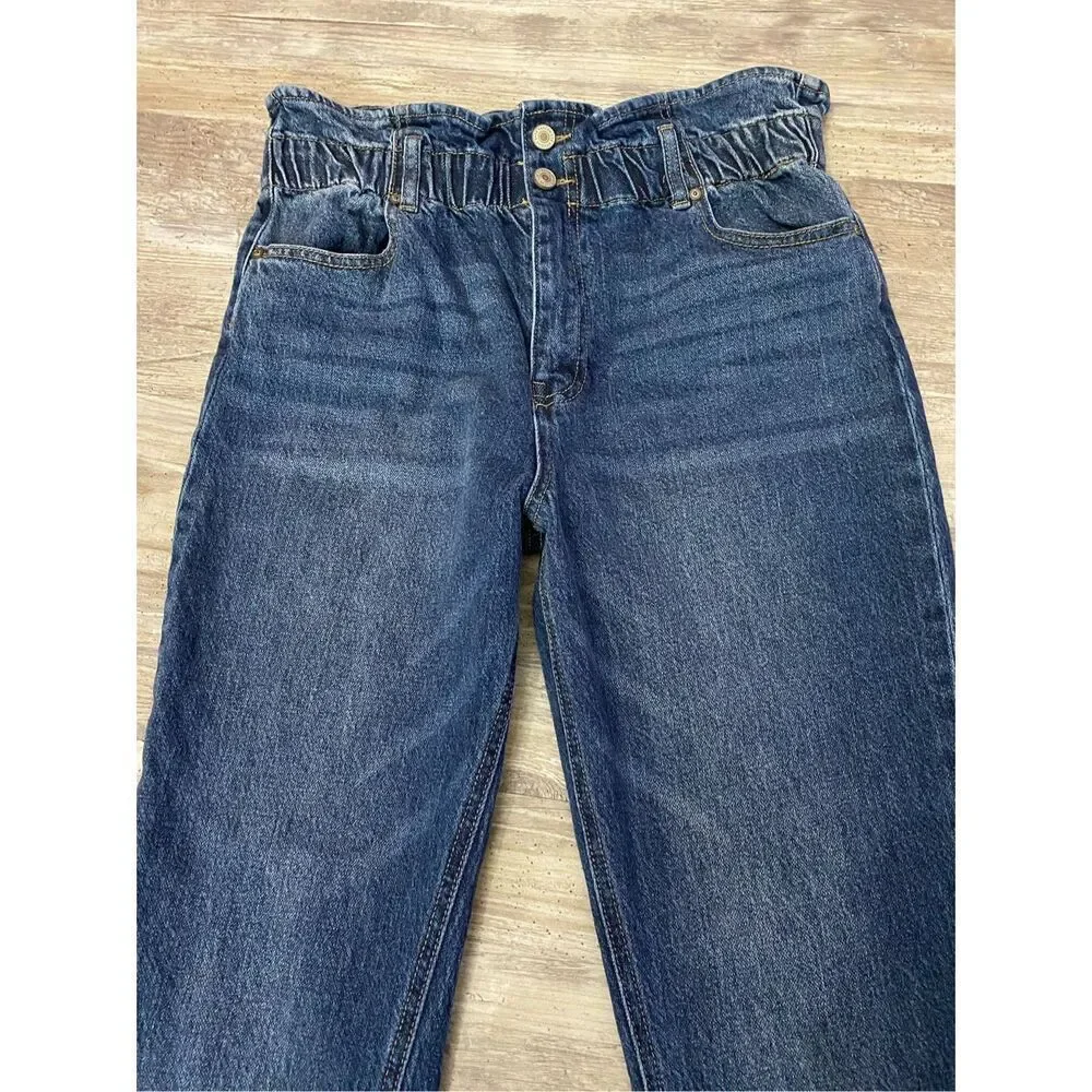 Kancan Estilo Denim Jeans Paper Bag Elastic Waist Women’s Sz 29